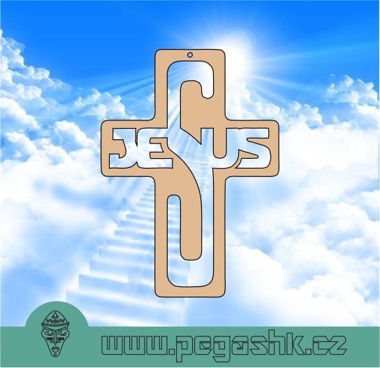 DŘEVĚNÝ KŘÍŽ - JESUS 2 30 cm - Kliknutím na obrázek zavřete